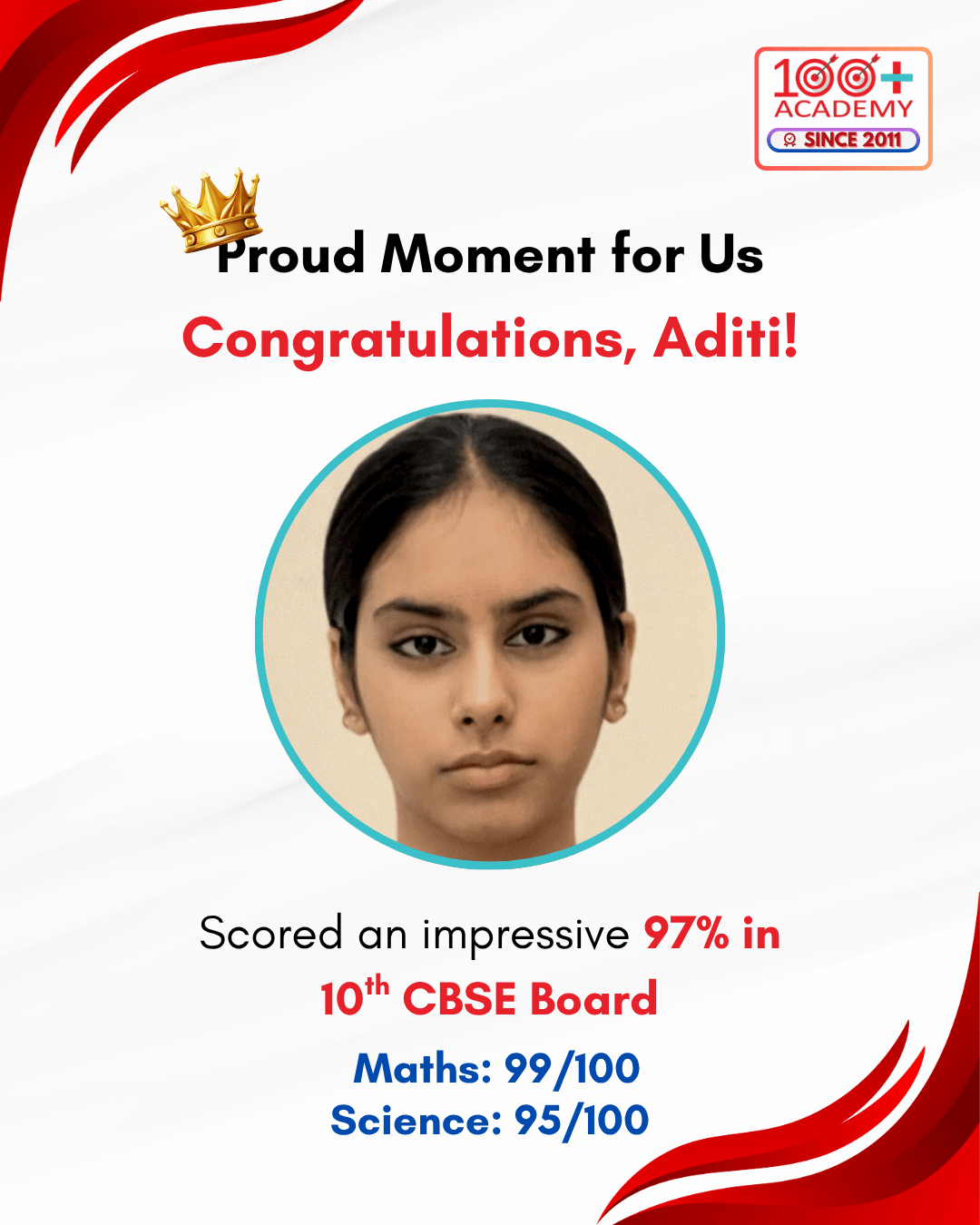 Aditi - Class 10th Result