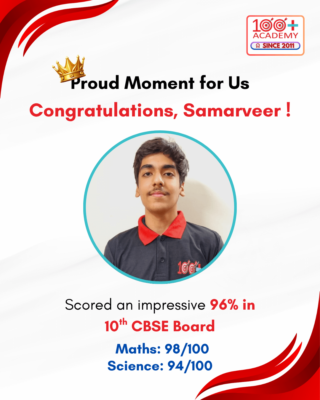 Samarveer - Class 10th Result