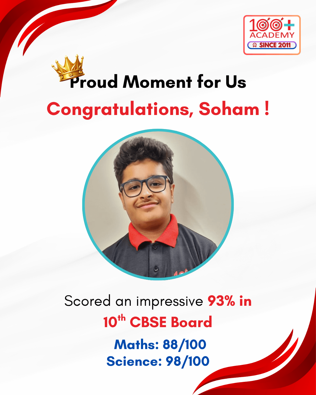 Soham - Class 10th Result